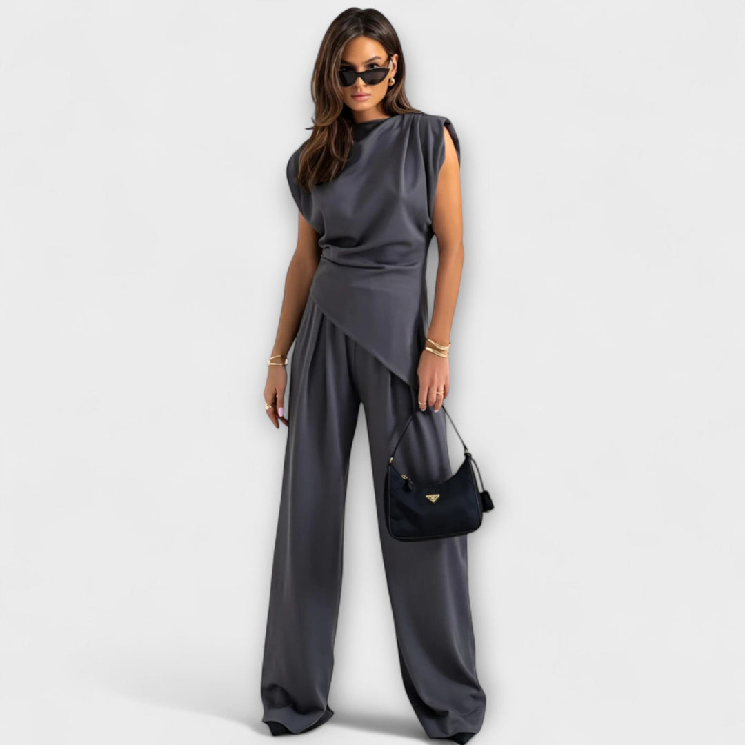Charlotte | Asymmetrisches Ensemble mit Drapierten Schultern