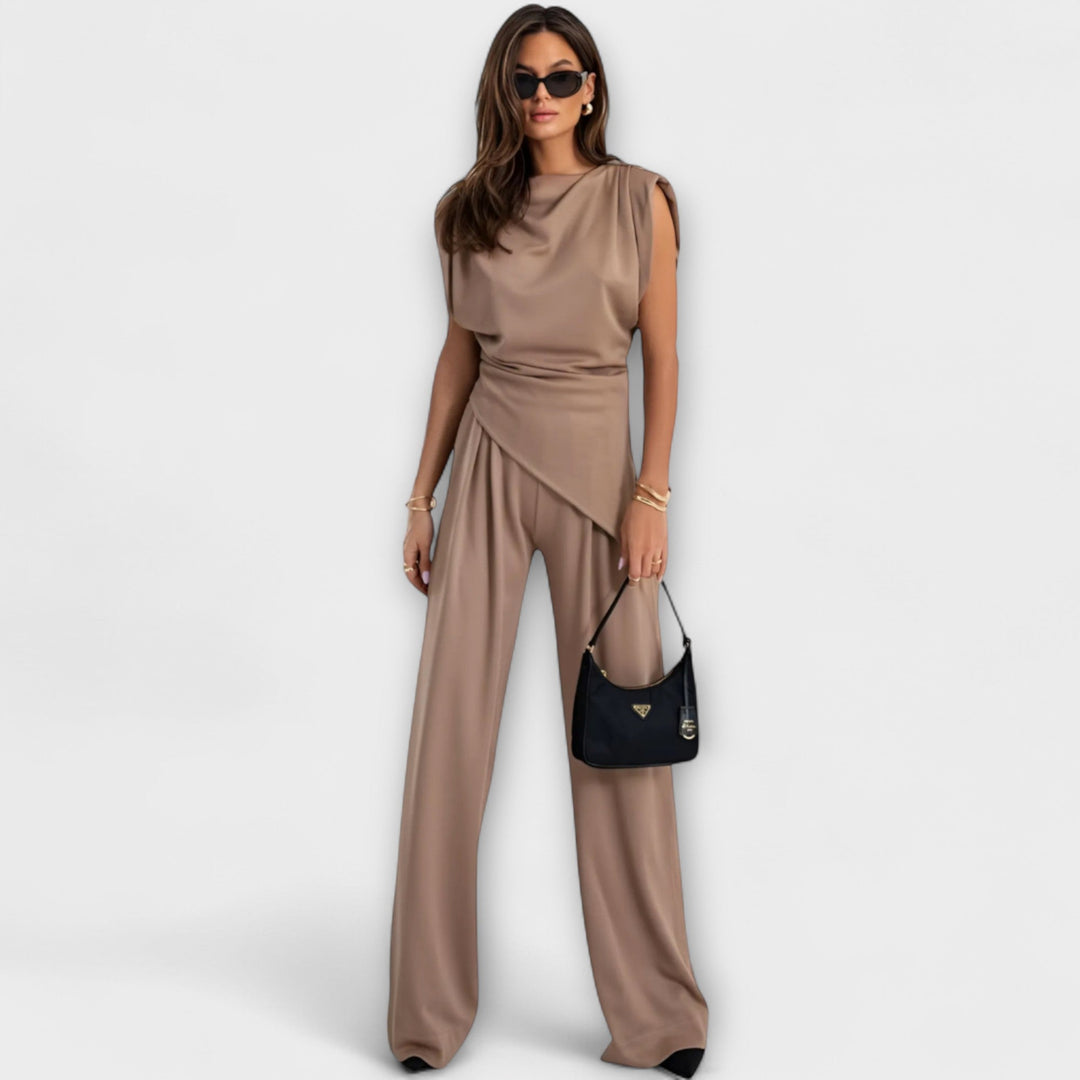 Charlotte | Asymmetrisches Ensemble mit Drapierten Schultern