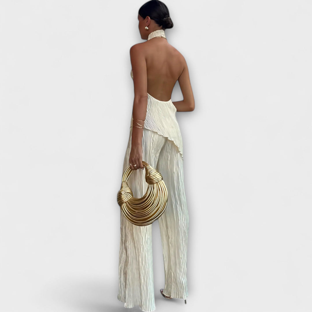 Sylvia | Elegantes plissiertes asymmetrisches Set