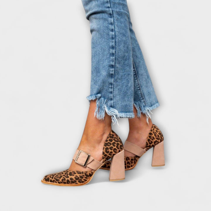 Amalia | Leoparden-Sandalen mit Absatz
