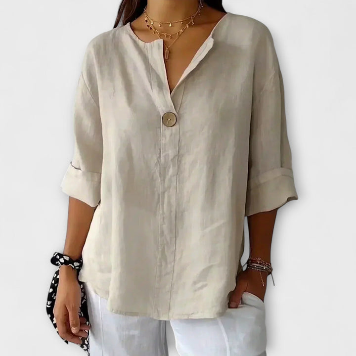 Therese | Stilvolle Bluse mit V-Ausschnitt