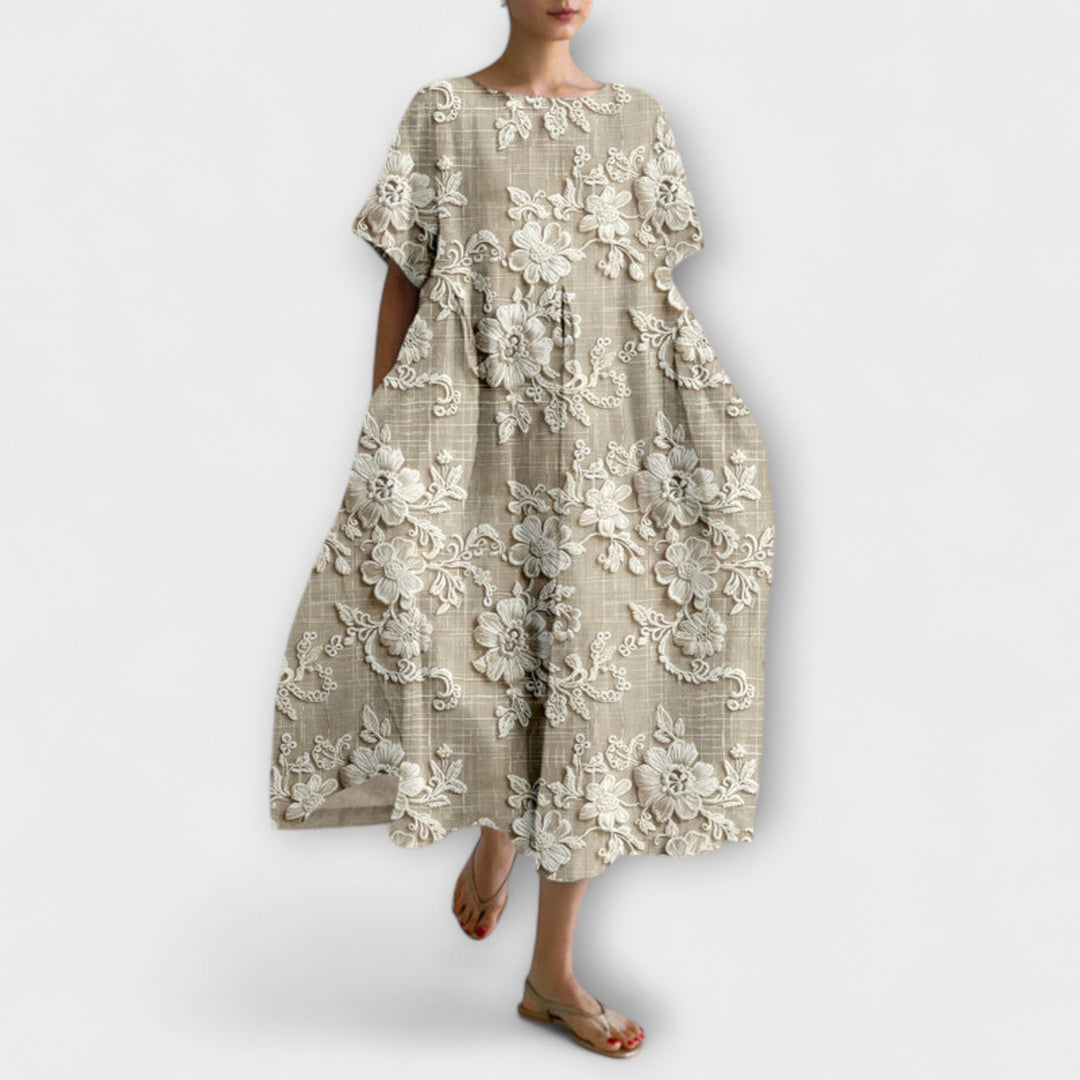 Angelika | Kleid mit Blumenmuster