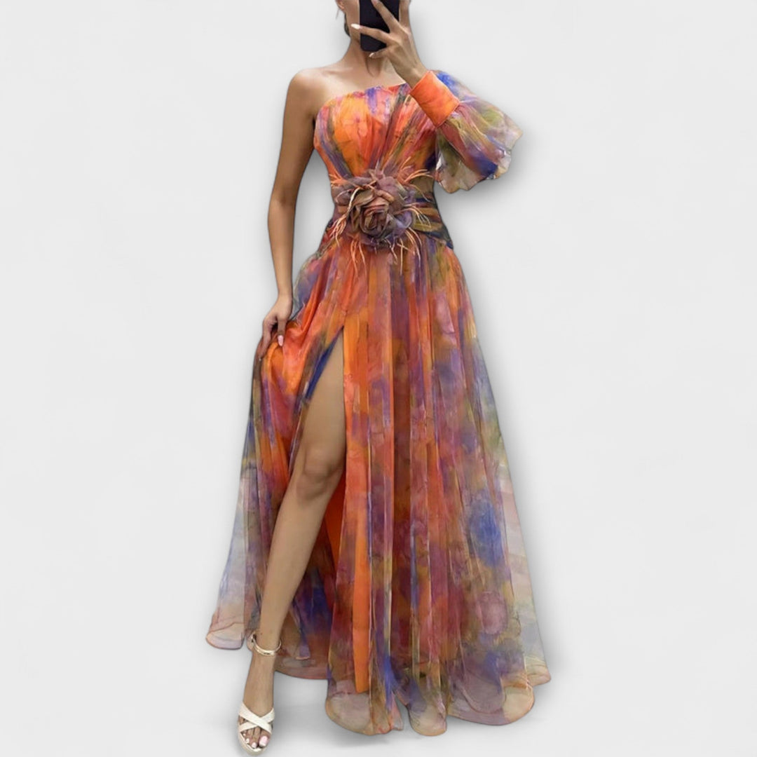 Lieselotte | Asymmetrisches Amelie-Maxikleid