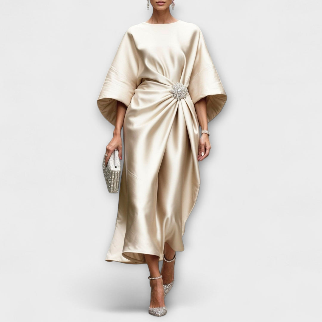 Gretchen | Shimmer Satin Langkleid