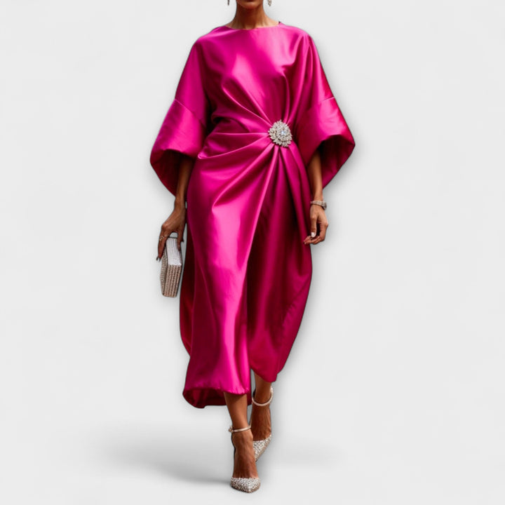 Gretchen | Shimmer Satin Langkleid