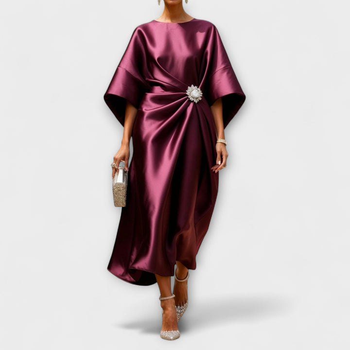 Gretchen | Shimmer Satin Langkleid