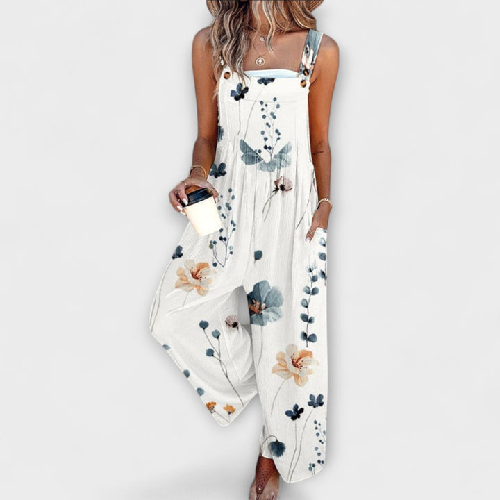 Magda | Ivory floral Latzhose