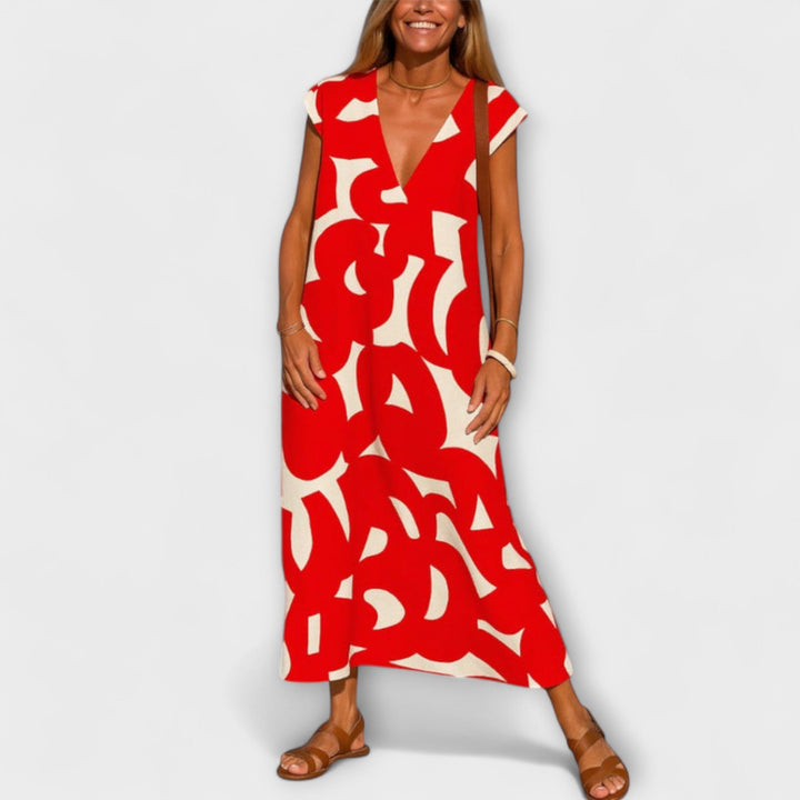 Yvonne | Leichtes Kleid mit V-Ausschnitt