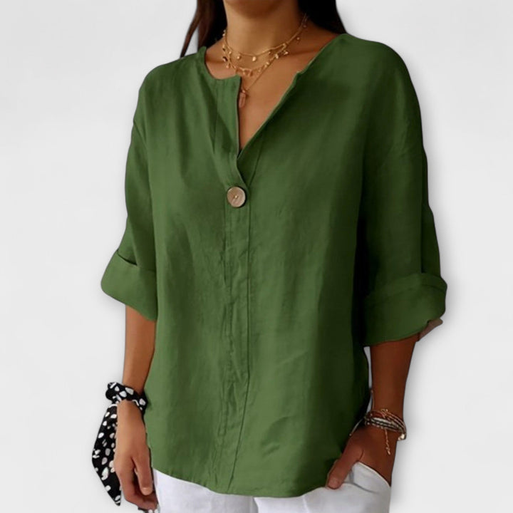 Therese | Stilvolle Bluse mit V-Ausschnitt