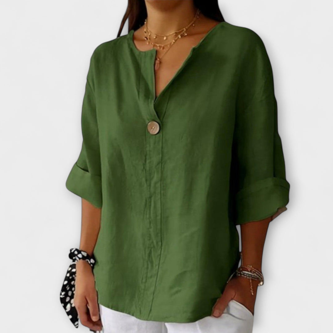 Maya | Elegante Bluse mit V-Ausschnitt