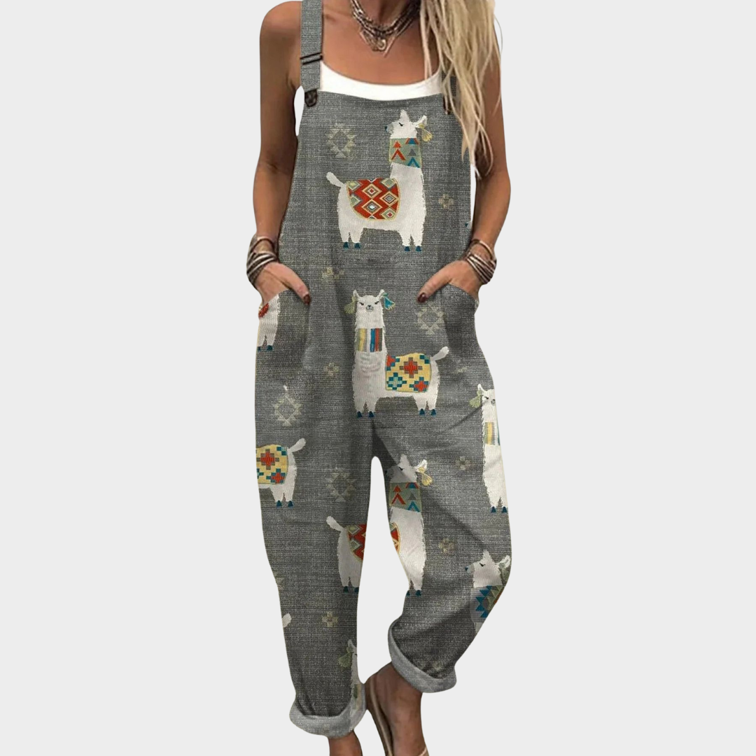 Elfriede | Graue Lamas Boho leuchtend