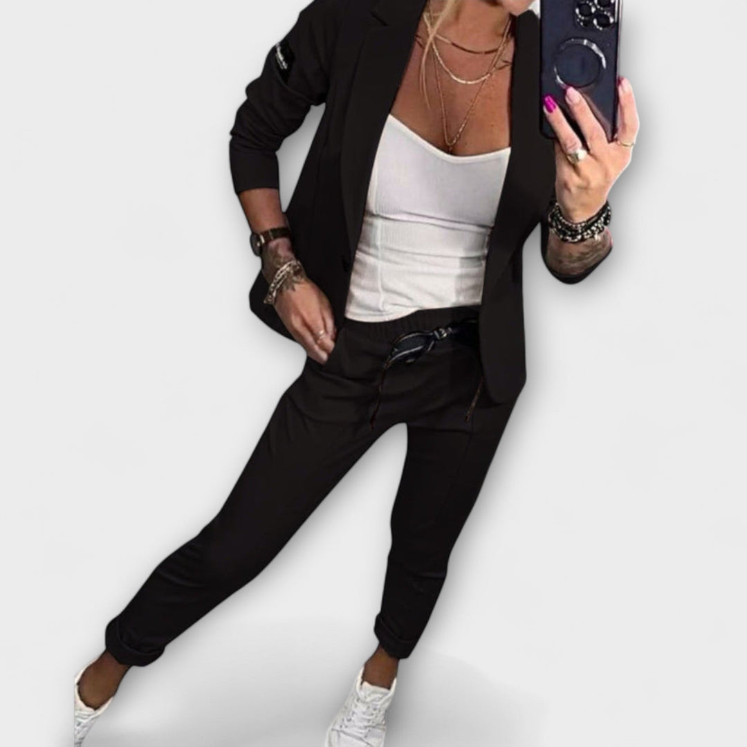 Klara | Koordiniertes Set aus Top, Jacke und Hose