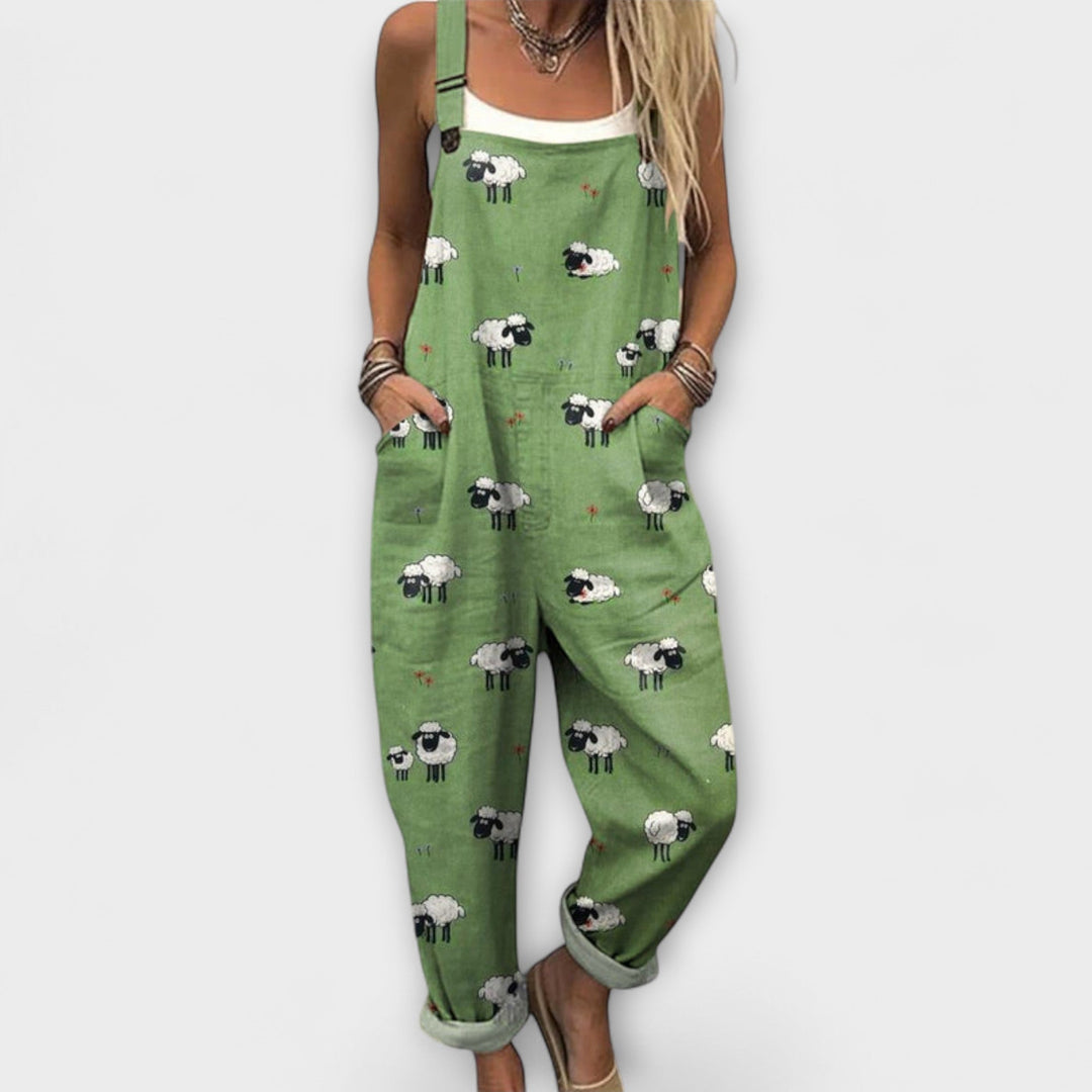 Ella | Latzhose mit Glücklichen Schafen