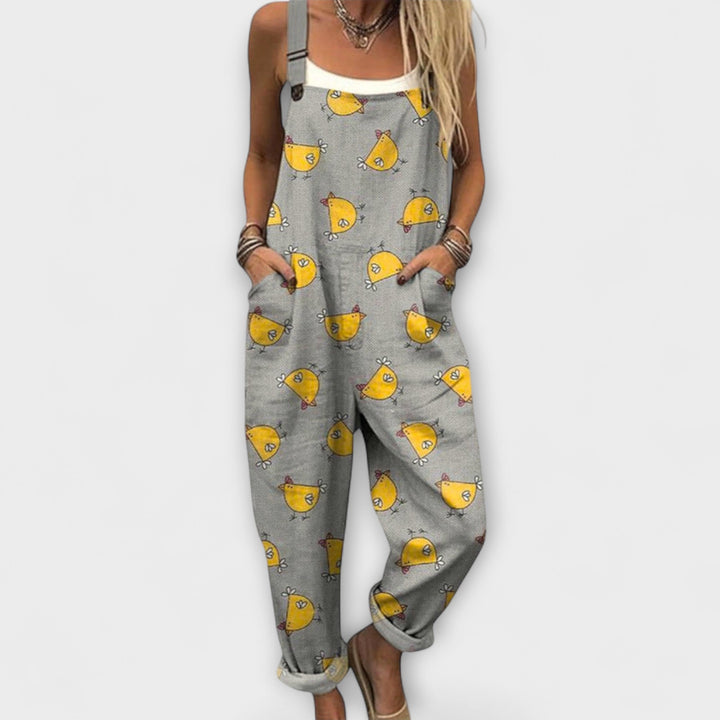 Fiona | Verspielte Latzhose mit frechen Küken