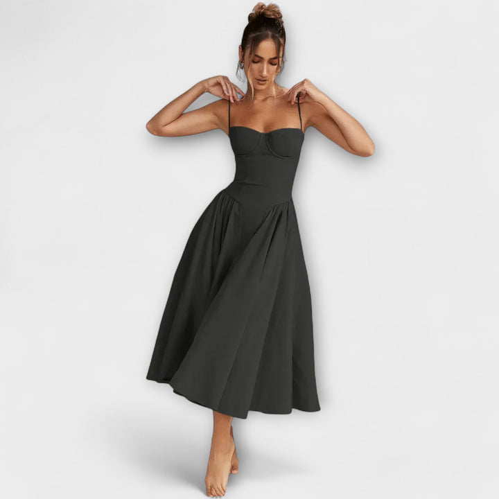 Caroline | Verfeinertes ärmelloses Korsettkleid