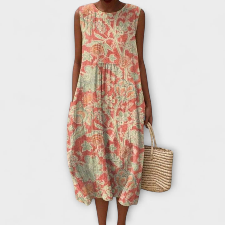 Angelika | Midi-Kleid im floralen Vintage-Design