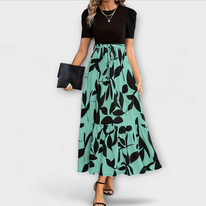 Romy | Sommerkleid mit Blumenmuster und Rundhalsausschnitt