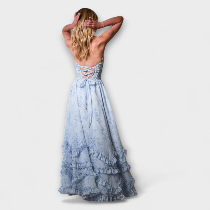 Michaela | Chic Langes Fließendes Kleid