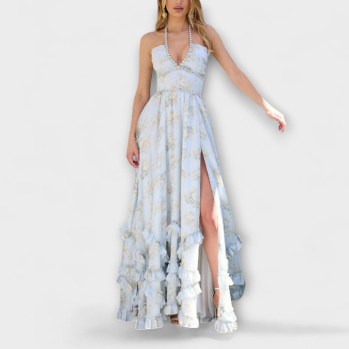 Michaela | Chic Langes Fließendes Kleid
