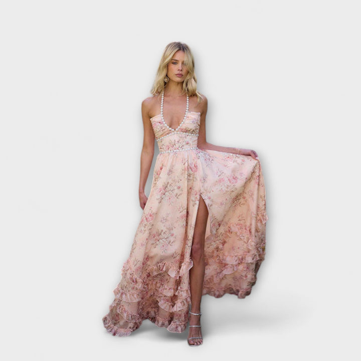 Michaela | Chic Langes Fließendes Kleid