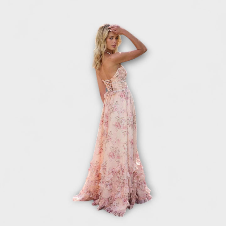 Michaela | Chic Langes Fließendes Kleid