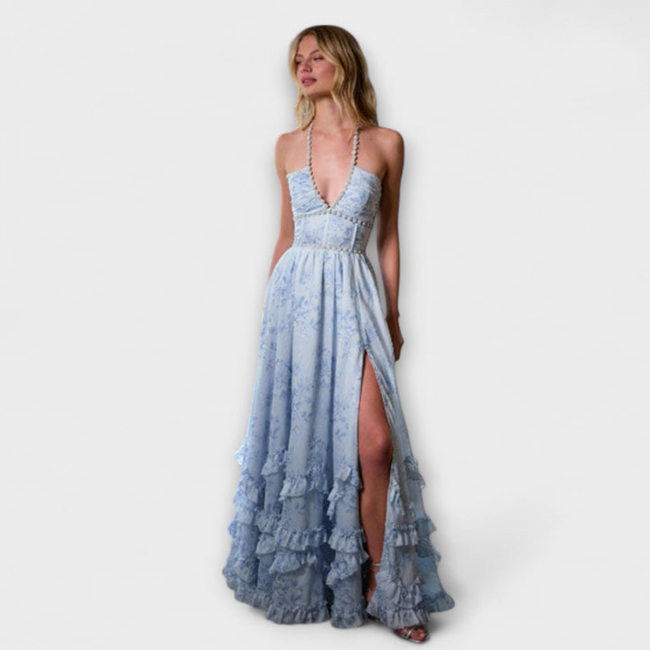 Michaela | Chic Langes Fließendes Kleid
