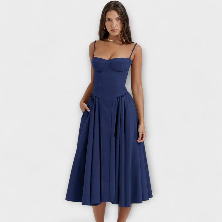 Caroline | Verfeinertes ärmelloses Korsettkleid