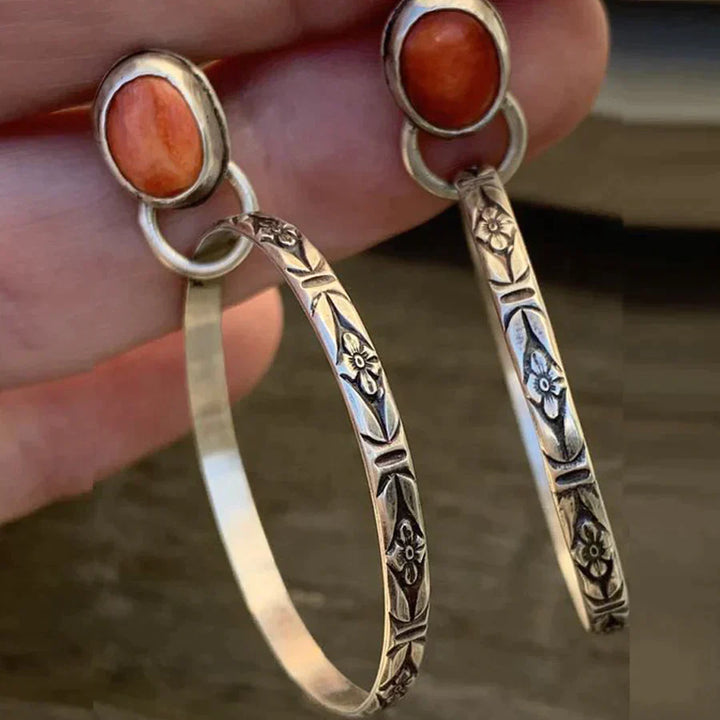 Elfriede | Boho-Vintage-Onyx-Ohrringe