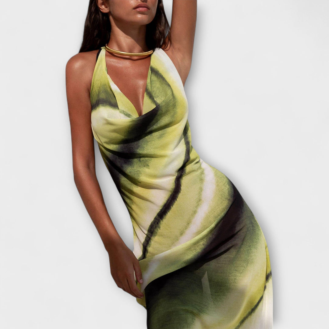Ottilie | Klassisches Tie-Dye Gradient Maxikleid