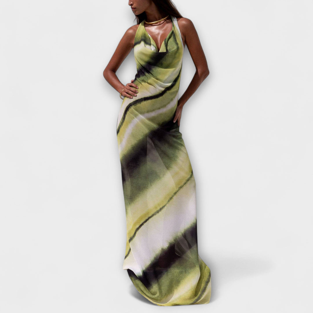 Ottilie | Klassisches Tie-Dye Gradient Maxikleid