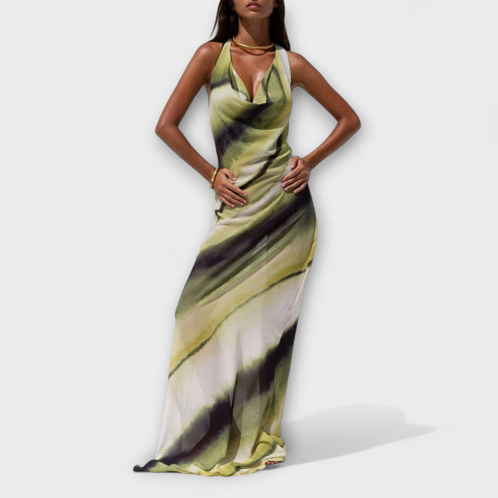 Ottilie | Klassisches Tie-Dye Gradient Maxikleid
