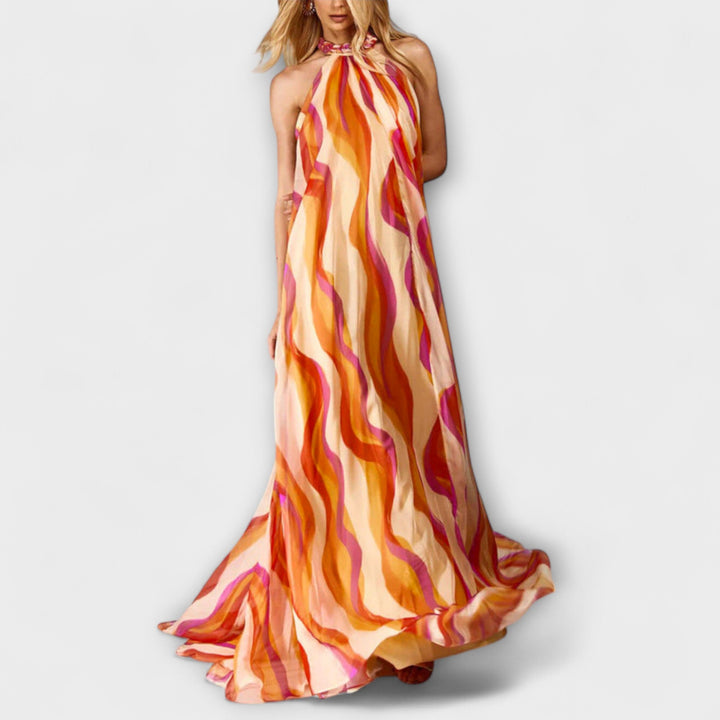 Alice | Schickes geflochtenes Maxikleid mit Wellenmuster