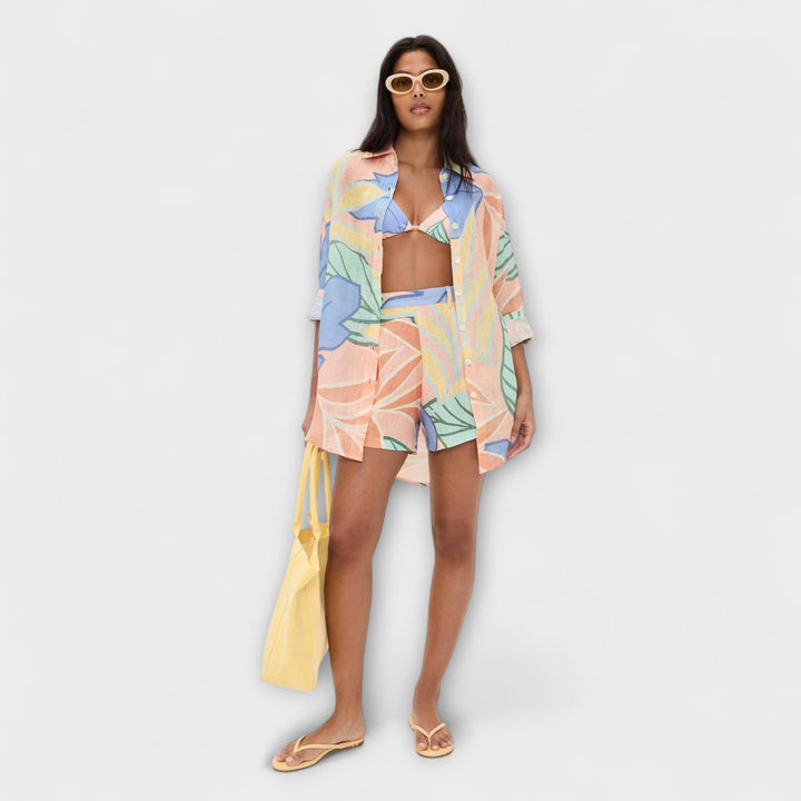Elfriede | Tropisches Blattdruck Kurzset von Playa Boyfriend