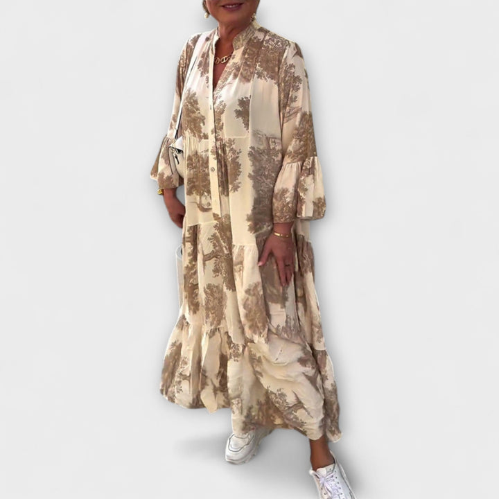 Sophia | Elegantes floral-Maxi-Kleid
