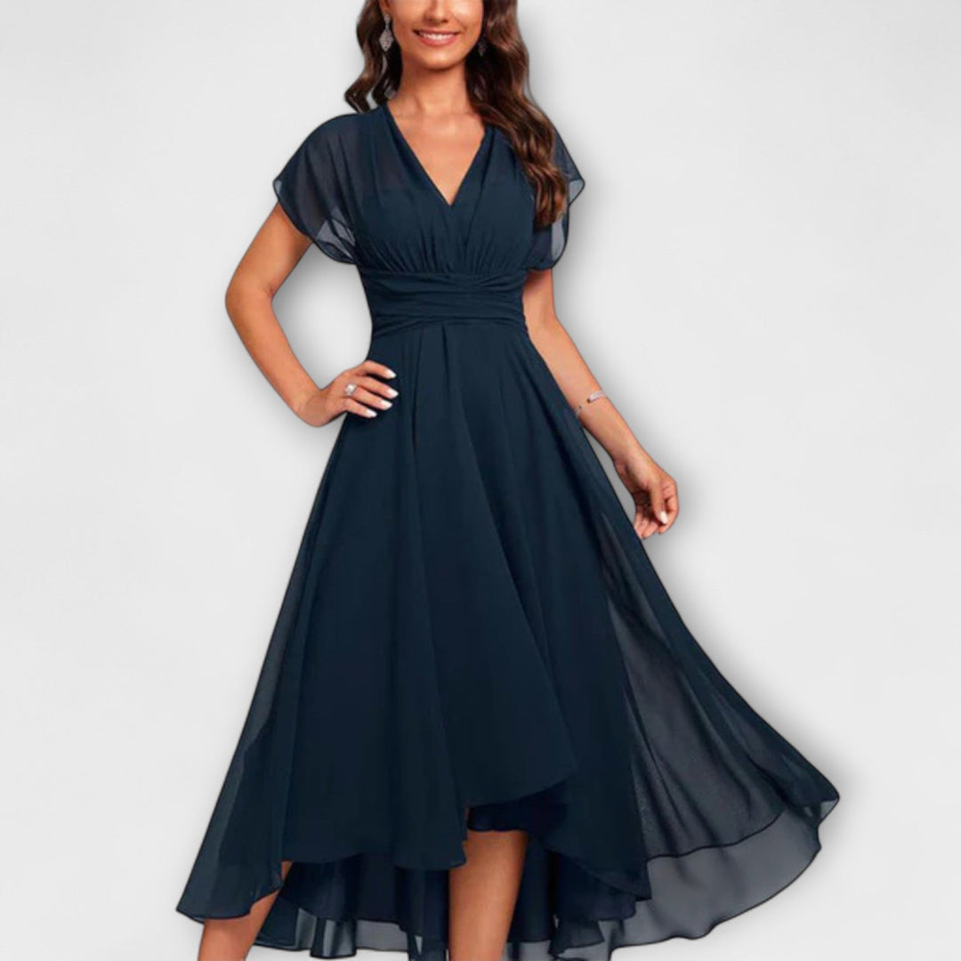 Leonie | V-Ausschnitt A-Linien Kleid