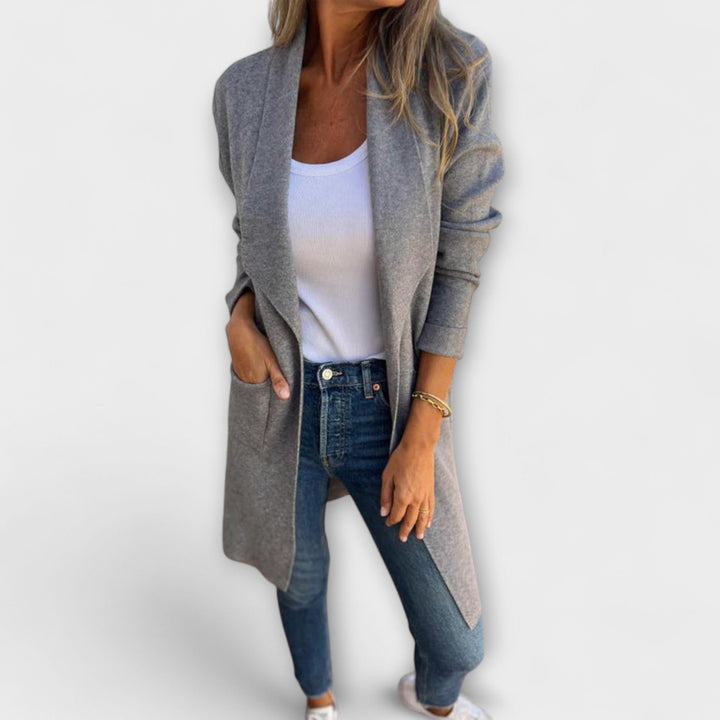 Fiona | Eleganter Longline-Strickjacke