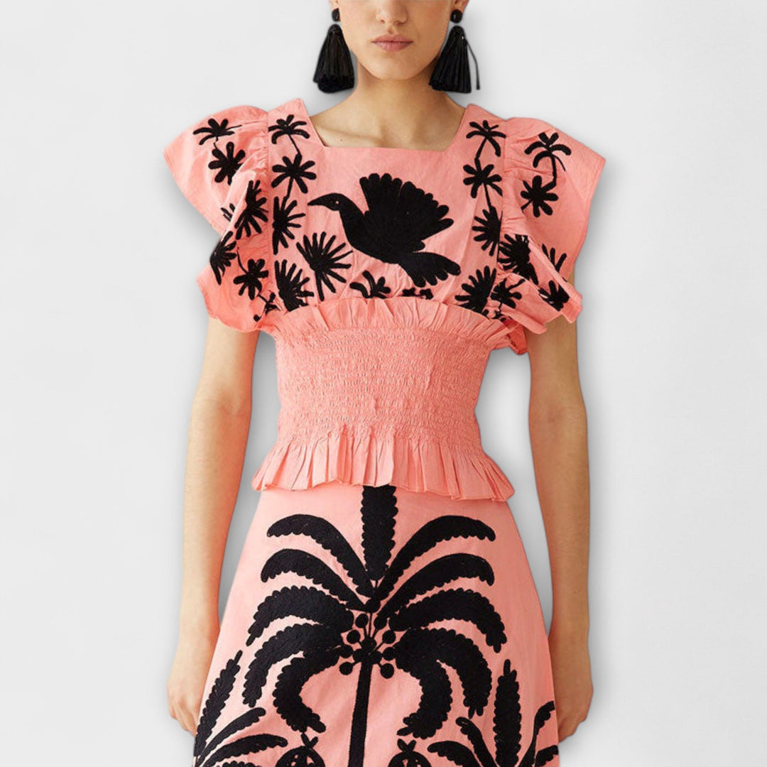 Cora | Schickes Palmbaumkleid