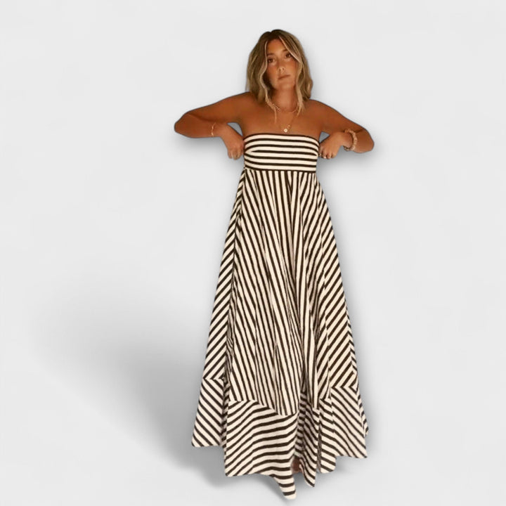 Monika | Nocturnal Charm Rüsch Maxikleid