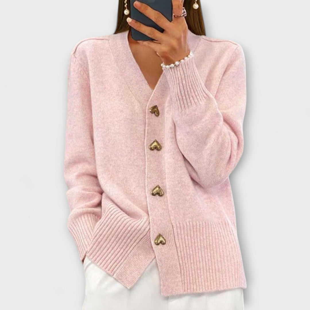 Anne | Damen-Pullover mit V-Ausschnitt im Vintage-Look