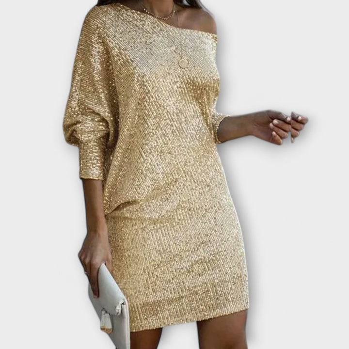 Lotte | Partykleid mit Pailletten und Kontrast