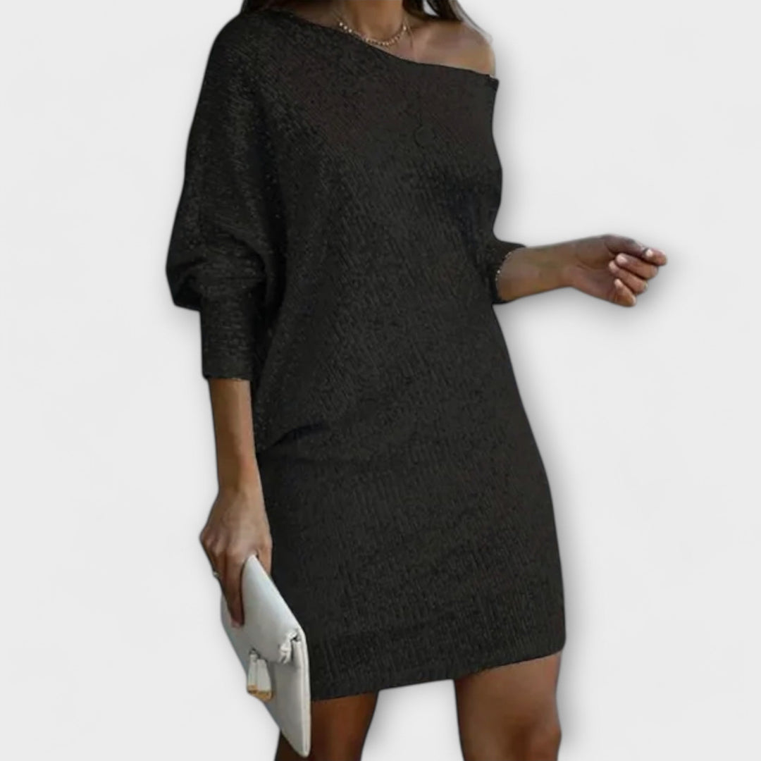 Lotte | Partykleid mit Pailletten und Kontrast