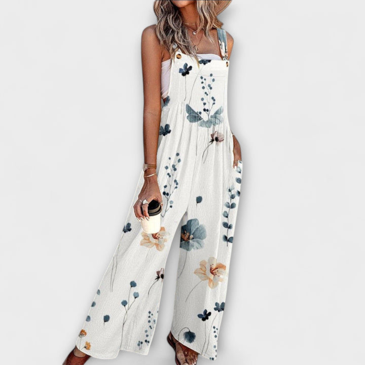 Magda | Ivory floral Latzhose