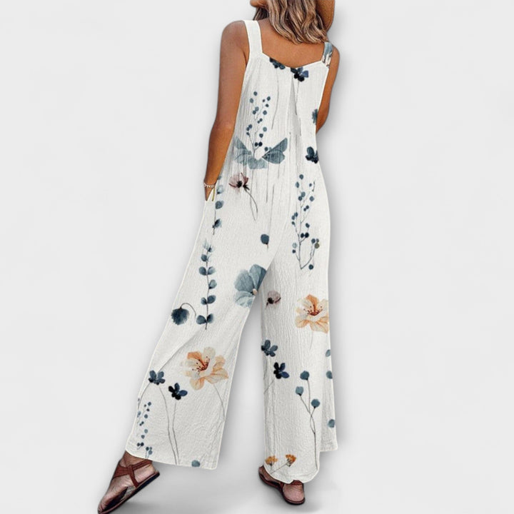 Magda | Ivory floral Latzhose