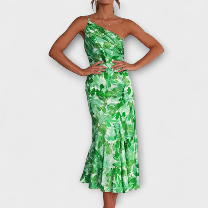 Hanna | Asymmetrisches Blumendruckkleid Kleider