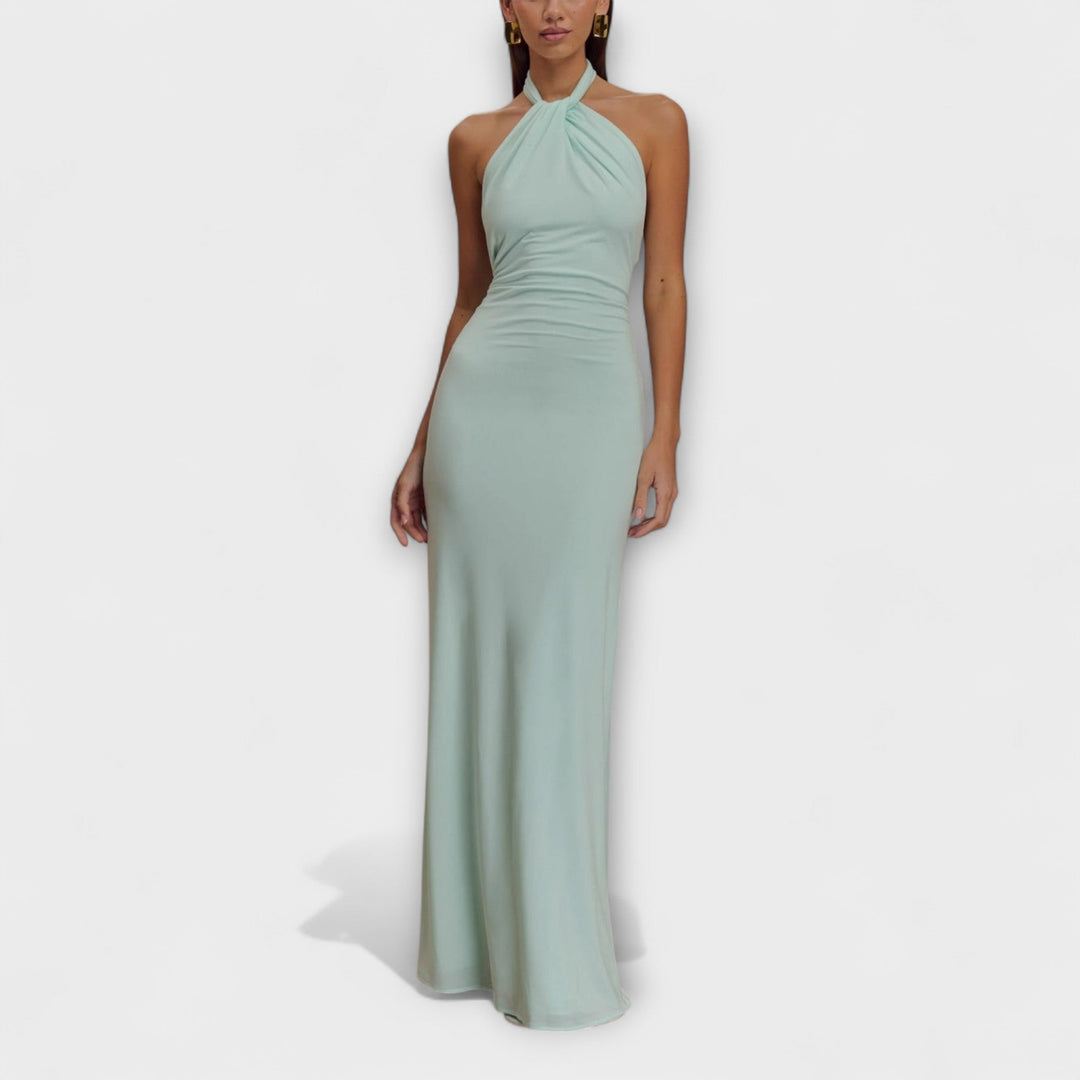 Nina | Slinky Neckholder-Maxikleid