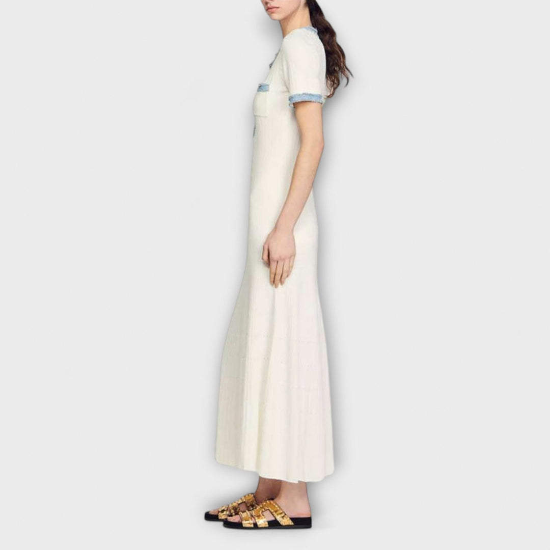 Magda | Strukturierte Maxi-Kleid