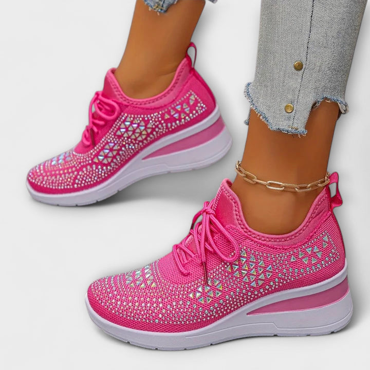 Edeltraud | Schillernde Orthopädische Sneakers mit Strass