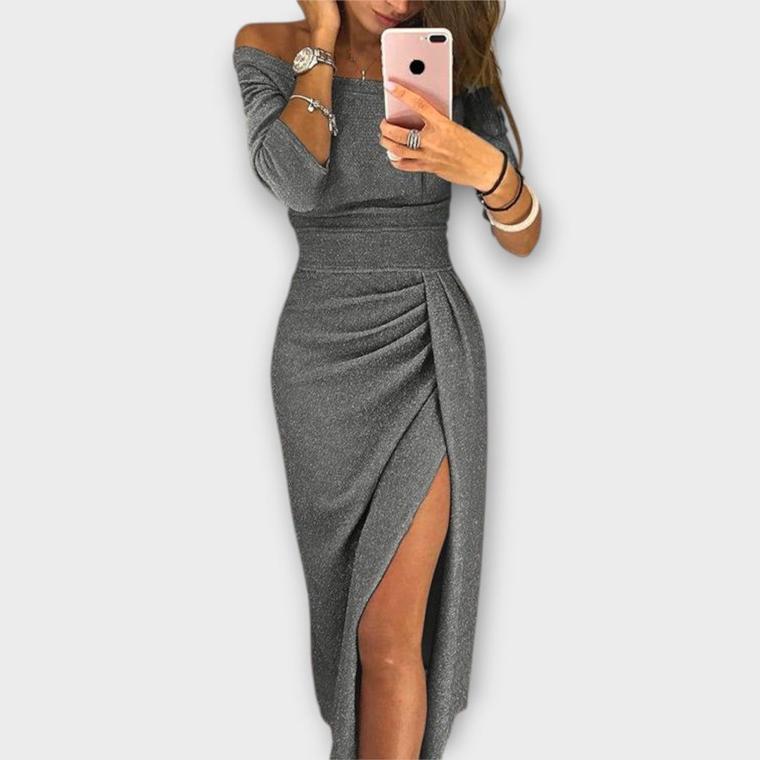 Helga | Elegantes schulterfrei Kleid