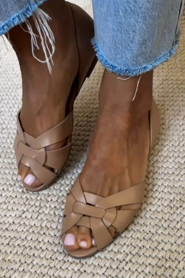Gisela | Natürliche Flechtsandalen