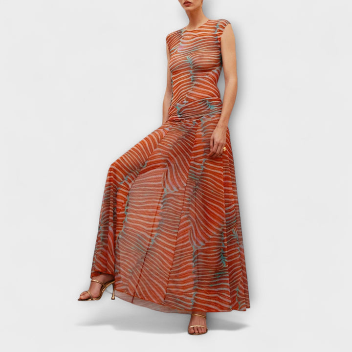 Rebekka | Schimmernder Wellen-Mesh-Bodysuit